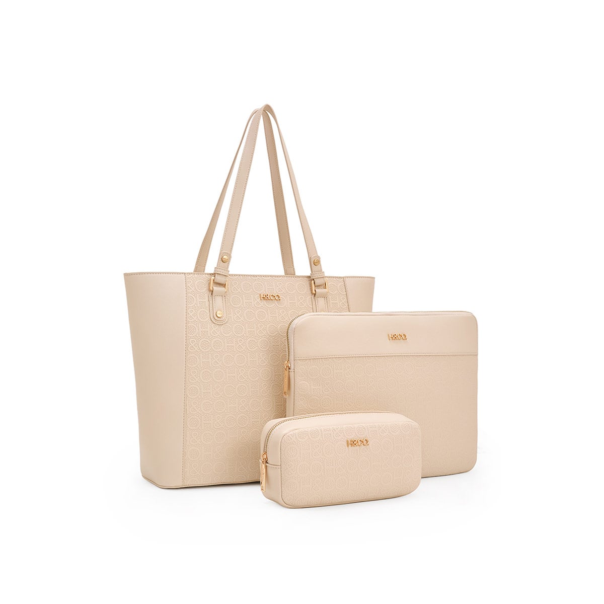 SET BOLSO  H & CO. 8444 BEIGE - 2