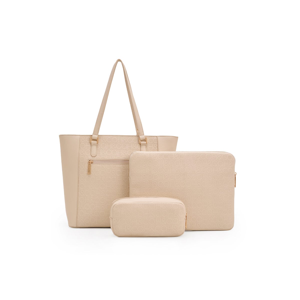 SET BOLSO  H & CO. 8444 BEIGE - 3
