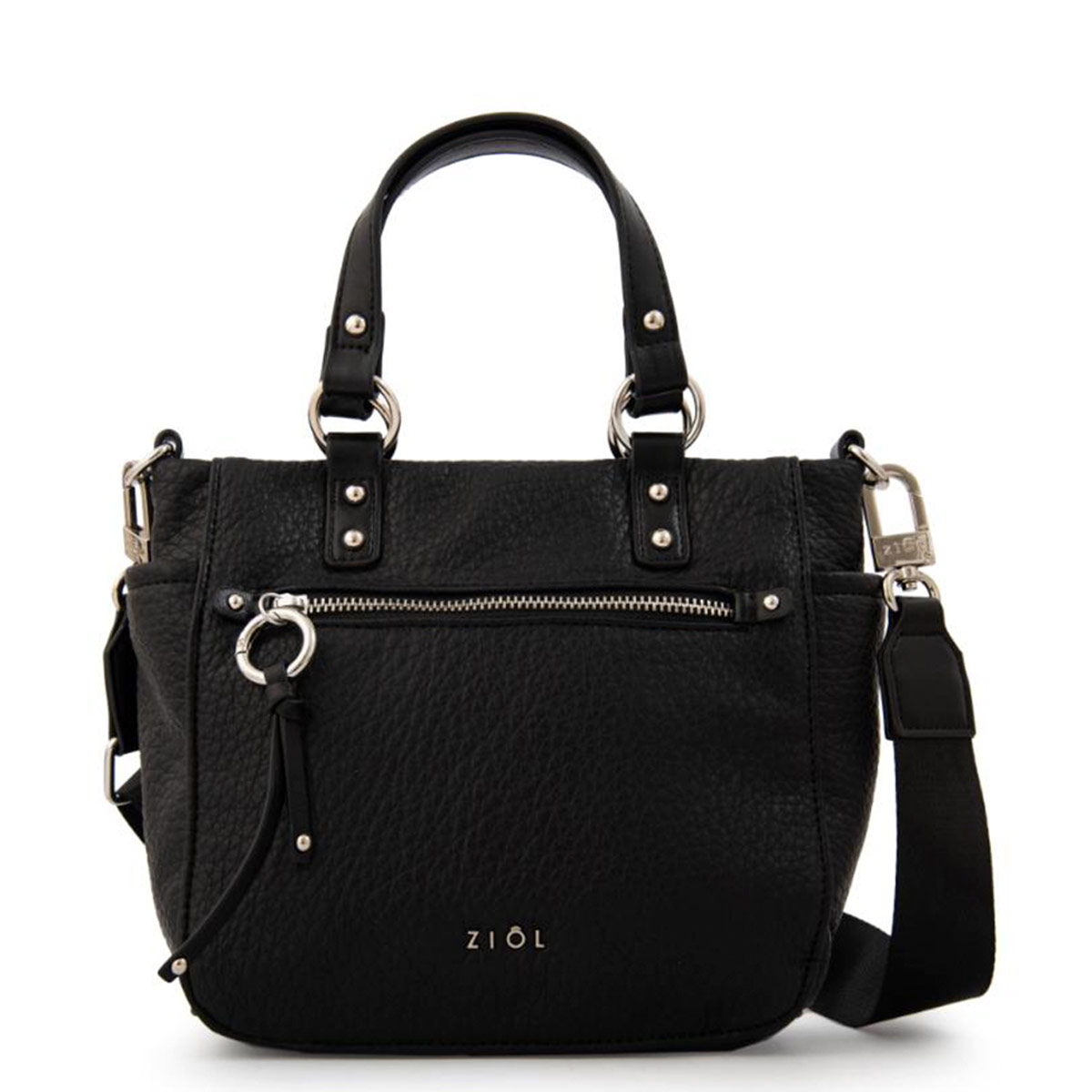 CARTERA CROSSBODY  ZIOL ELIZABETH NEGRO Y TEXTURA - 1