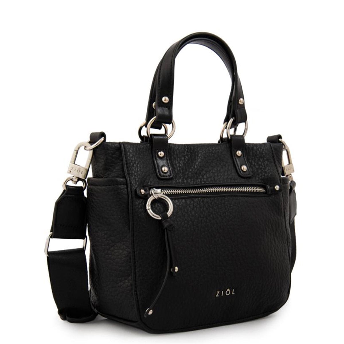 CARTERA CROSSBODY  ZIOL ELIZABETH NEGRO Y TEXTURA - 2