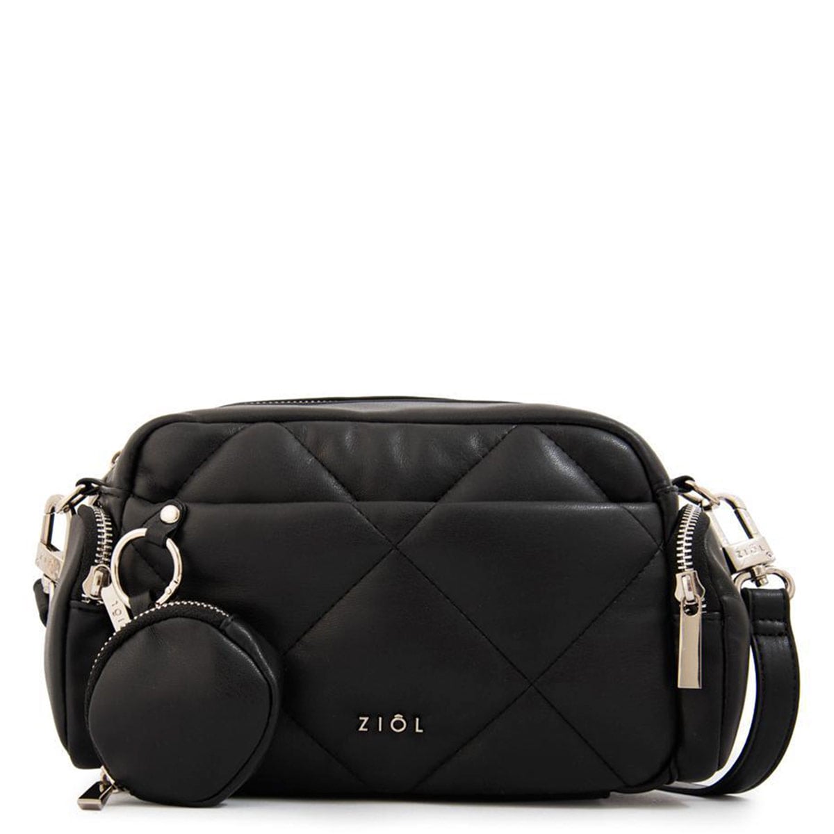 CARTERA CROSSBODY ZIOL LINN NEGRO Y TEXTURA - 1