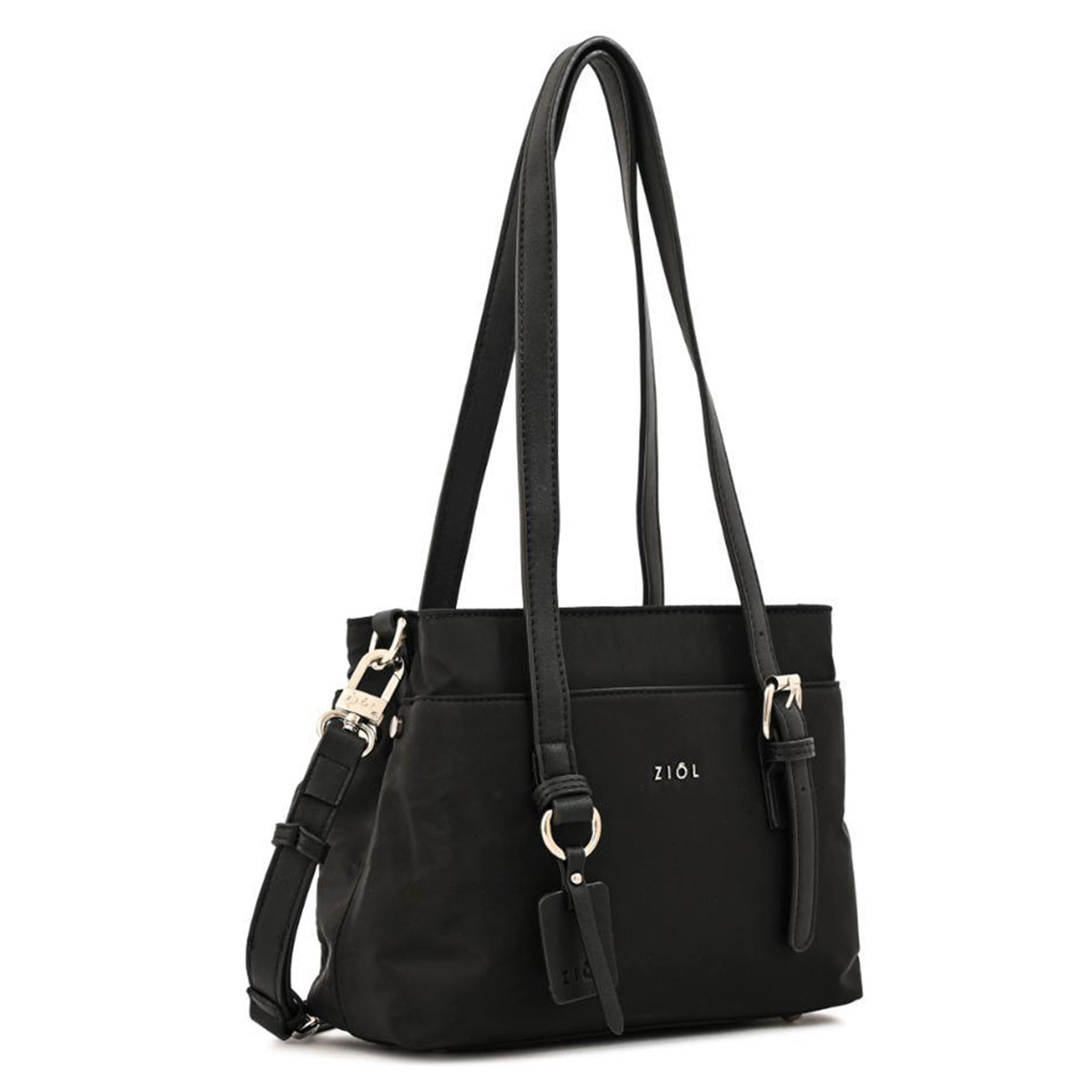 CARTERA CROSSBODY ZIOL LUDOVICA NEGRO Y TEXTURA - 2