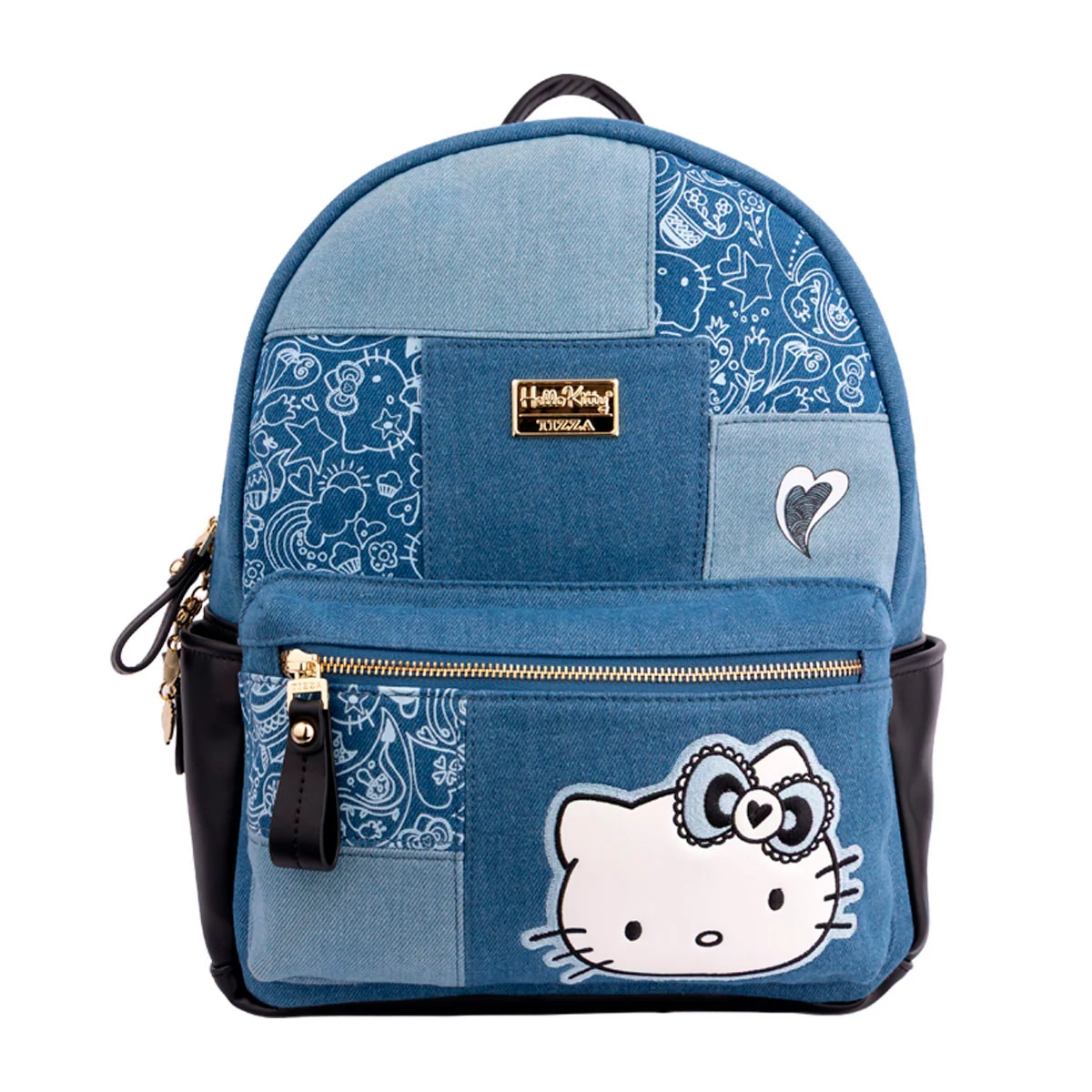 MOCHILA TIZZA HELLO KITTY JEAN PARCHES - 1