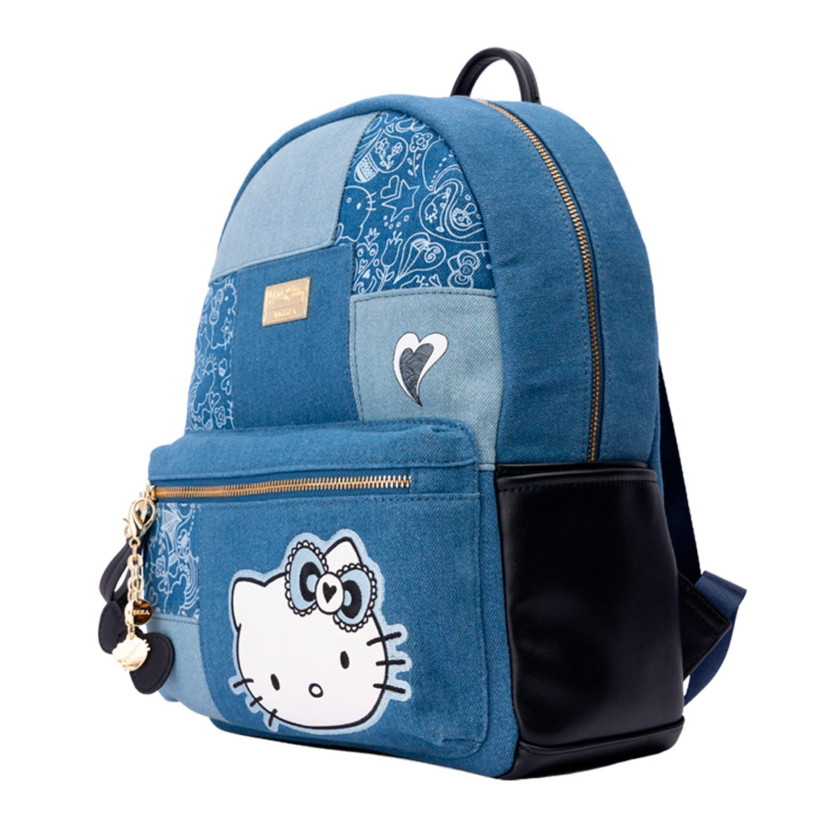 MOCHILA TIZZA HELLO KITTY JEAN PARCHES - 2