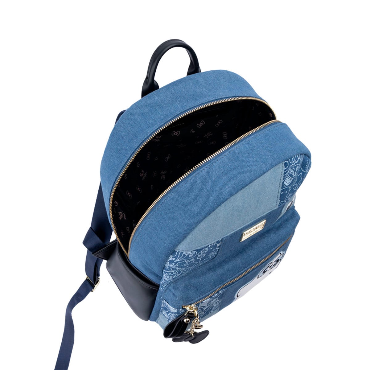 MOCHILA TIZZA HELLO KITTY JEAN PARCHES - 3
