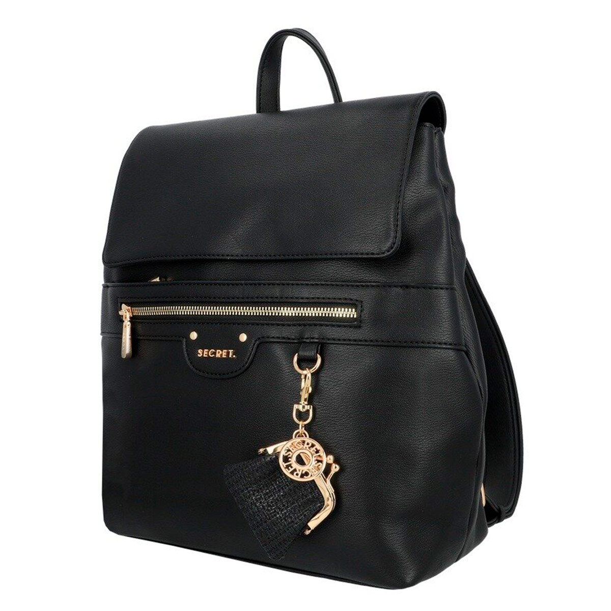 MOCHILA SECRET LISSE NEGRO - 2