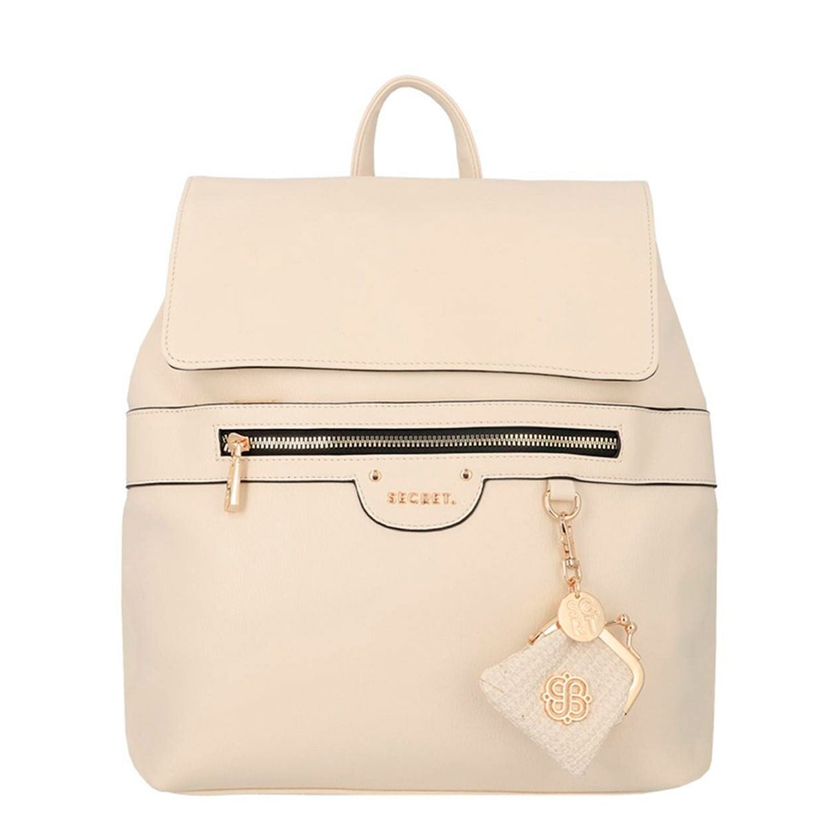 MOCHILA SECRET LISSE MARFIL - 1