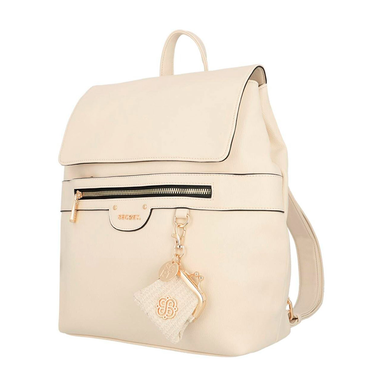MOCHILA SECRET LISSE MARFIL - 2