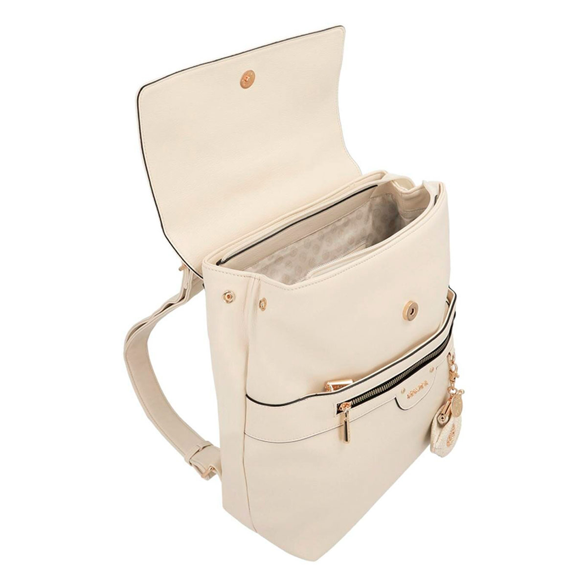 MOCHILA SECRET LISSE MARFIL - 4