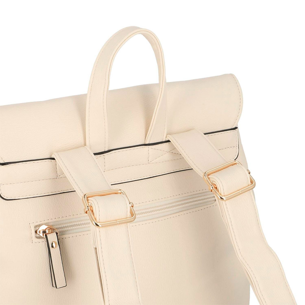 MOCHILA SECRET LISSE MARFIL - 5