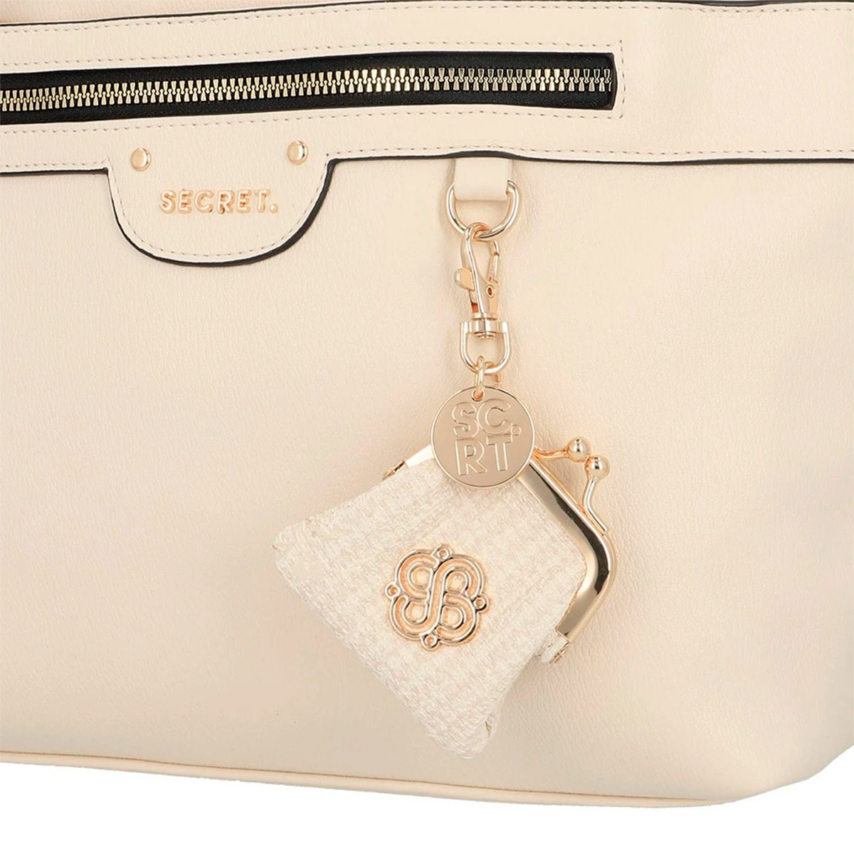 MOCHILA SECRET LISSE MARFIL - 6