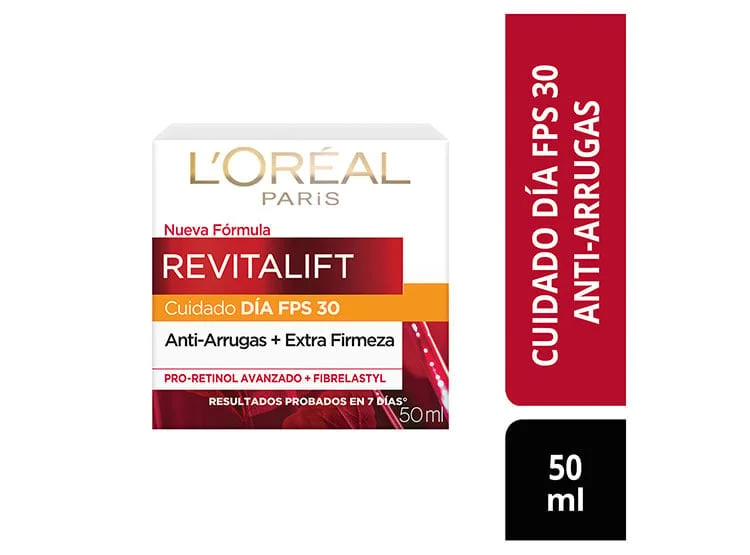 CREMA FACIAL LOREAL PARIS DE DÍA SKIN CARE ANTIARRUGAS CON FPS 30 REVITALIFT 50ML - 1
