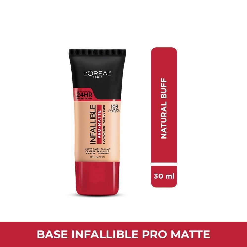 BASE LOREAL PARIS INFALLIBLE PRO-MATTE TONO NATURAL BUFF SPF15 30 ML - 1