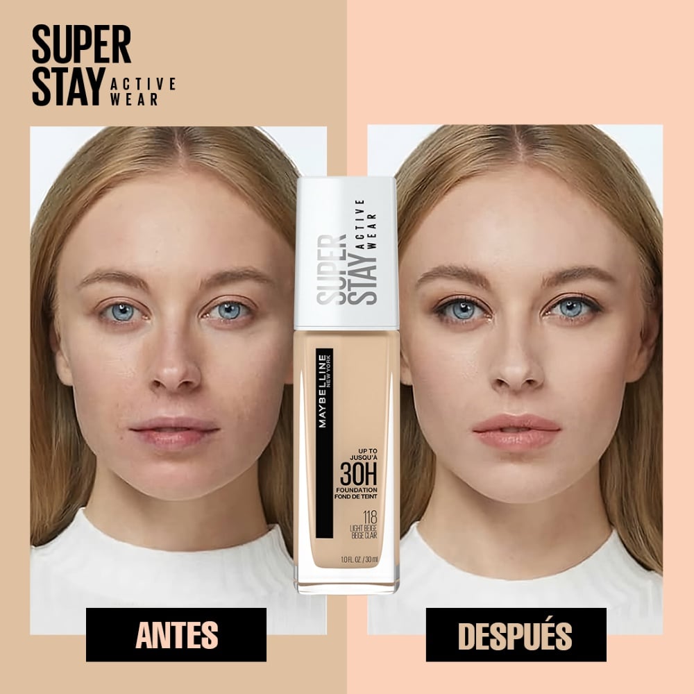 BASE MAYBELLINE SUPERSTAY FULL COVERAGE TONO PORCELAIN 4.20 FL OZ - 4