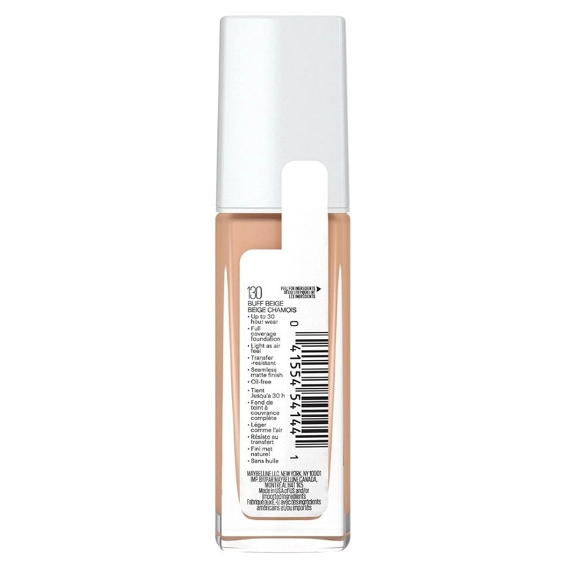 BASE MAYBELLINE NY SUPERSTAY FULL COVERAGE FOUNDATION BUFF BEIGE 30ML - 4