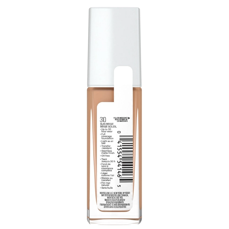 BASE MAYBELLINE SUPERSTAY FULL COVERAGE TONO SUN BEIGE 4.20 FL OZ - 4