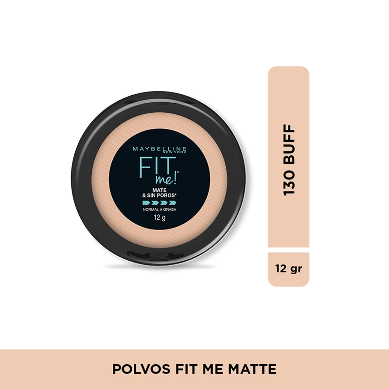 POLVOS COMPACTOS MAYBELLINE NY MATE Y SIN POROS BUFF BEIGE - 1