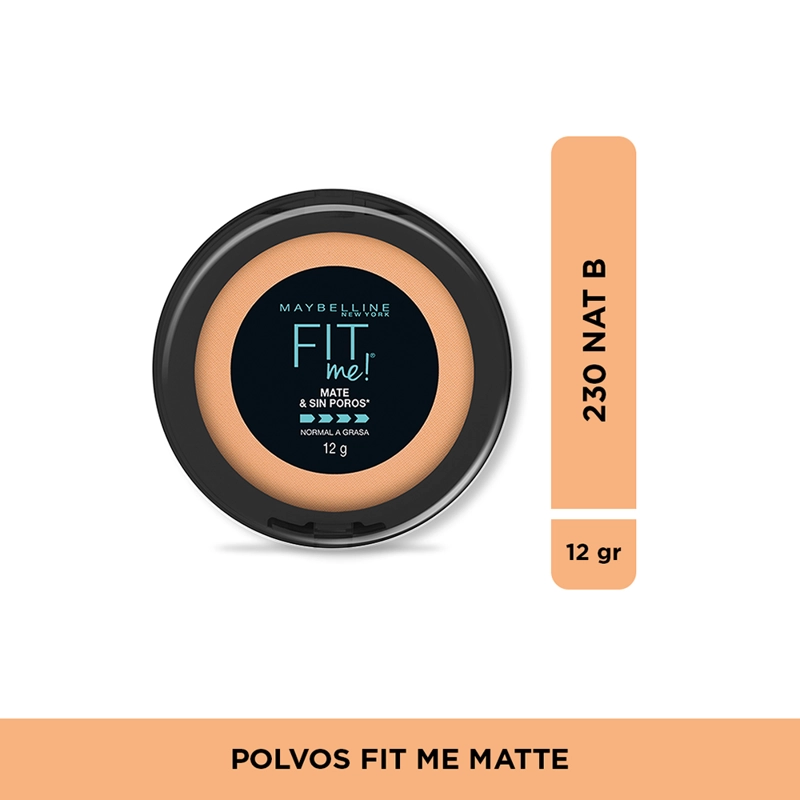 POLVOS COMPACTOS MAYBELLINE NY MATE Y SIN POROS NATURAL BUFF - 1