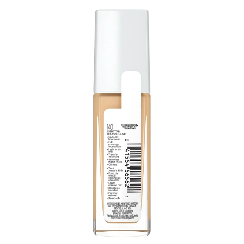 BASE MAYBELLINE NEW YORK FULL COVERAGE FOUNDATION LIGHT TAN 30ML - 5