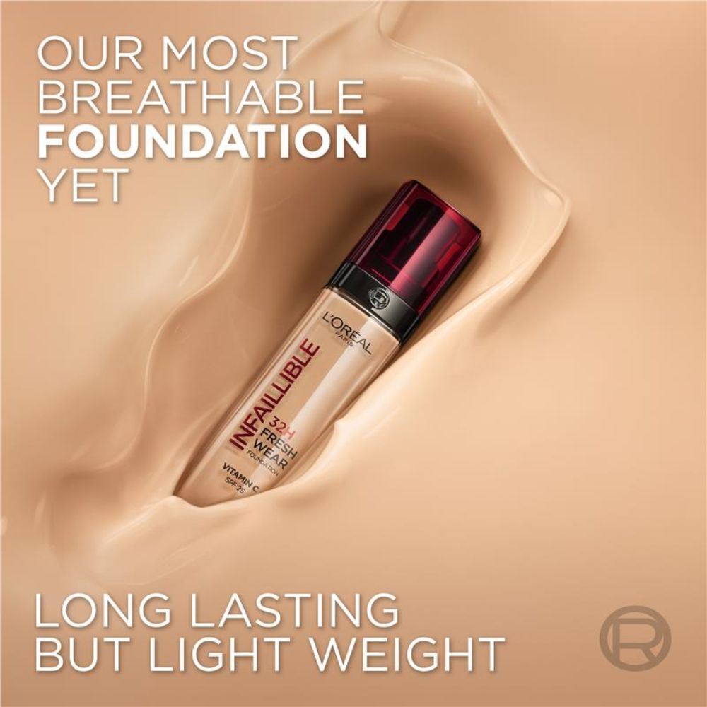 BASE LOREAL PARIS INFALLIBLE 24H FRESH WEAR GOLDEN SUN 30ML - 3
