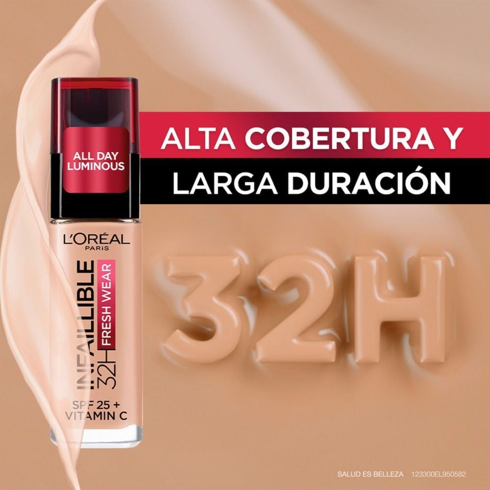 BASE LOREAL PARIS INFALLIBLE 24H FRESH WEAR GOLDEN SUN 30ML - 4