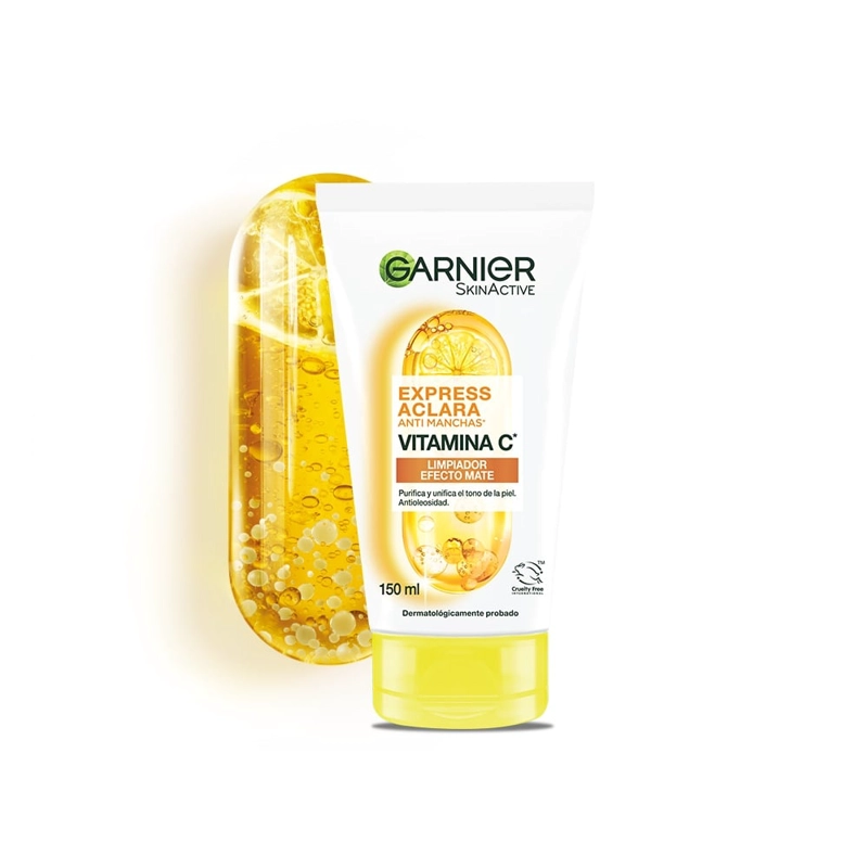 GEL LIMPIADOR GARNIER EXPRESS ACLARA VITAMINA C 150 ML - 2