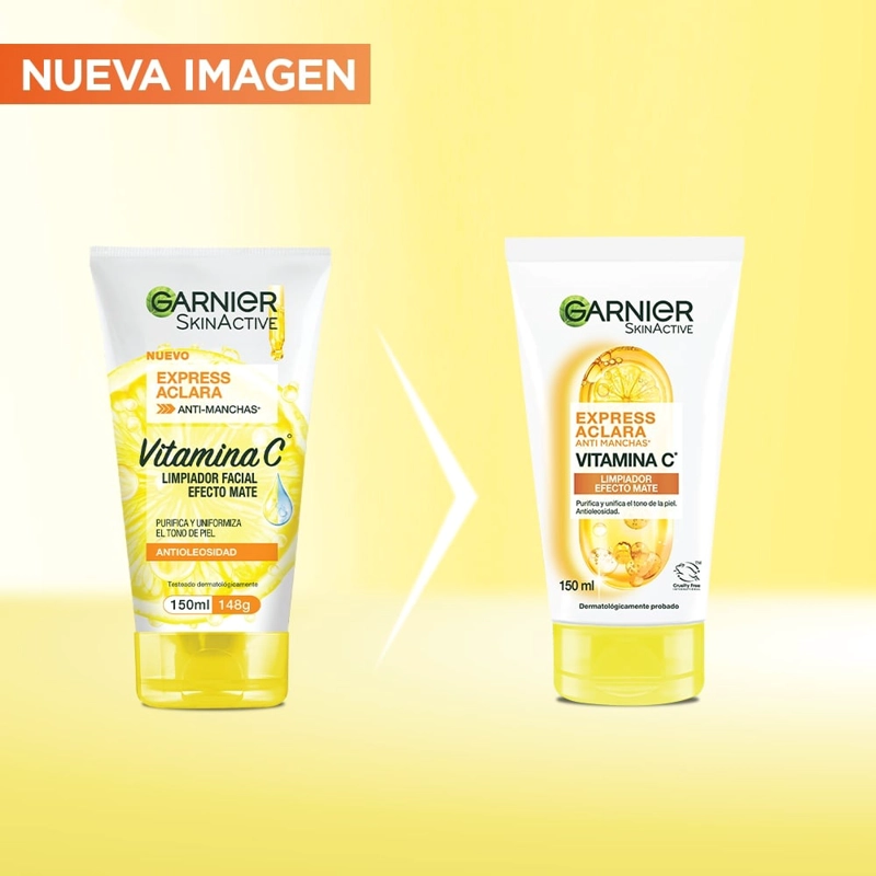 GEL LIMPIADOR GARNIER EXPRESS ACLARA VITAMINA C 150 ML - 9