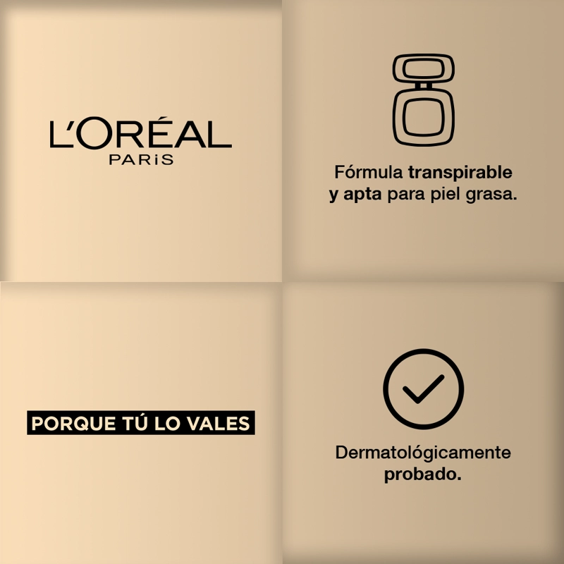 BASE LOREAL PARIS EN POLVO INFALLIBLE 24H FRESH WEAR GOLDEN BEIGE 9GR - 6
