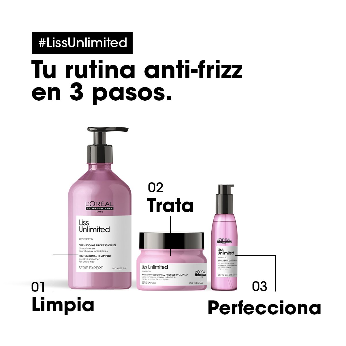 SERUM PARA CABELLO CON FRIZZ LISS UNLIMITED 125ML - 7