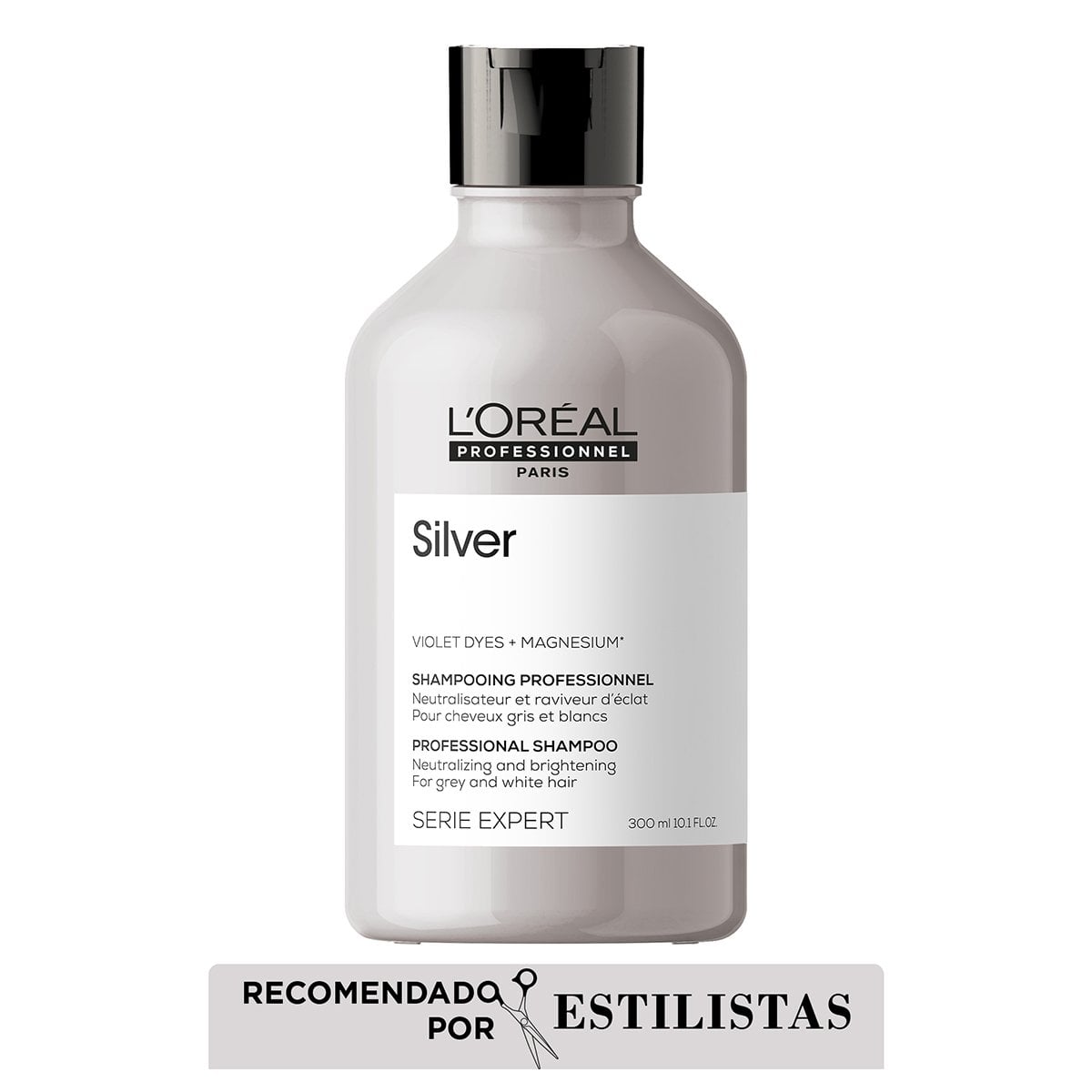 SHAMPOO PARA CABELLOS BLANCOS O GRISES SILVER 300ML - 1
