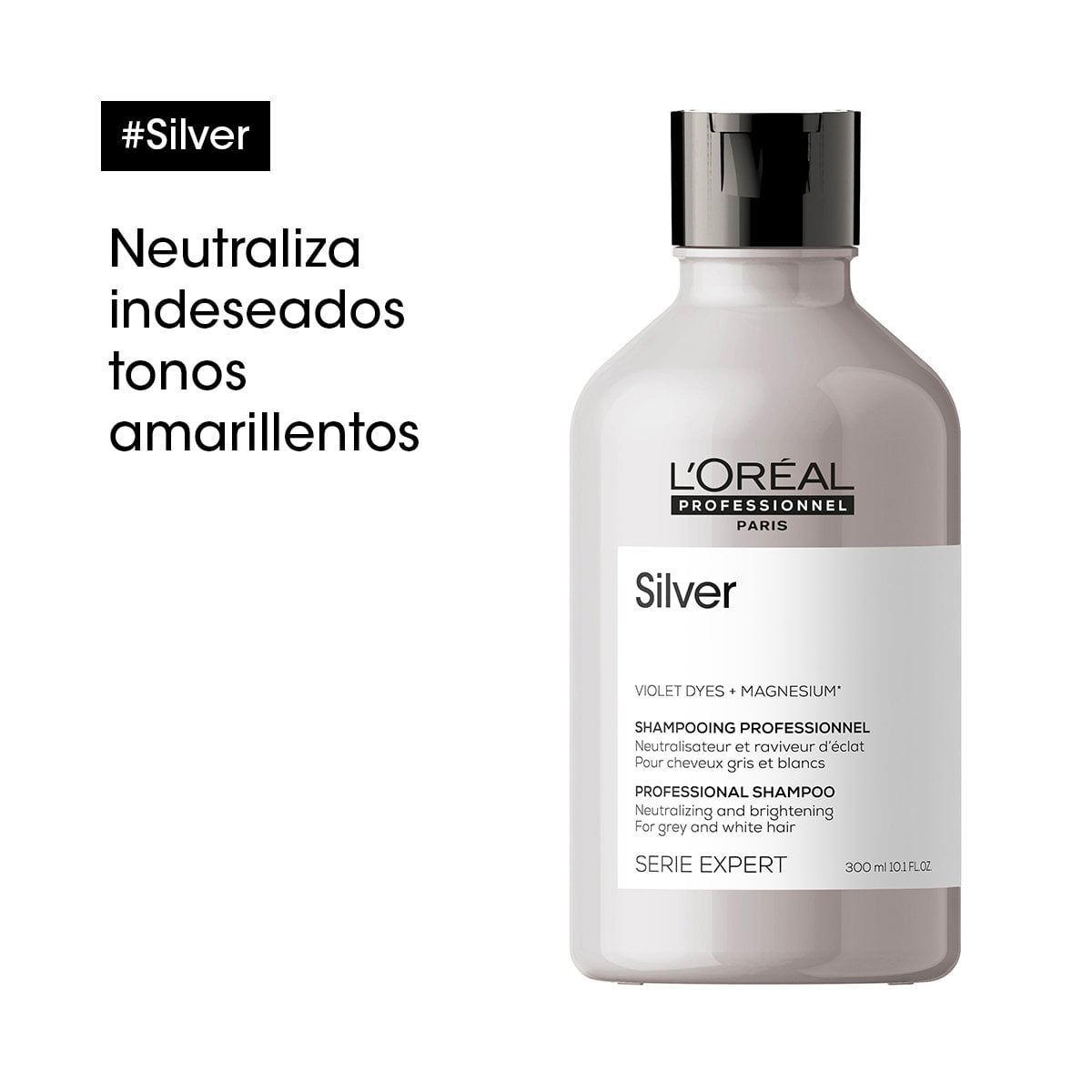 SHAMPOO PARA CABELLOS BLANCOS O GRISES SILVER 300ML - 3