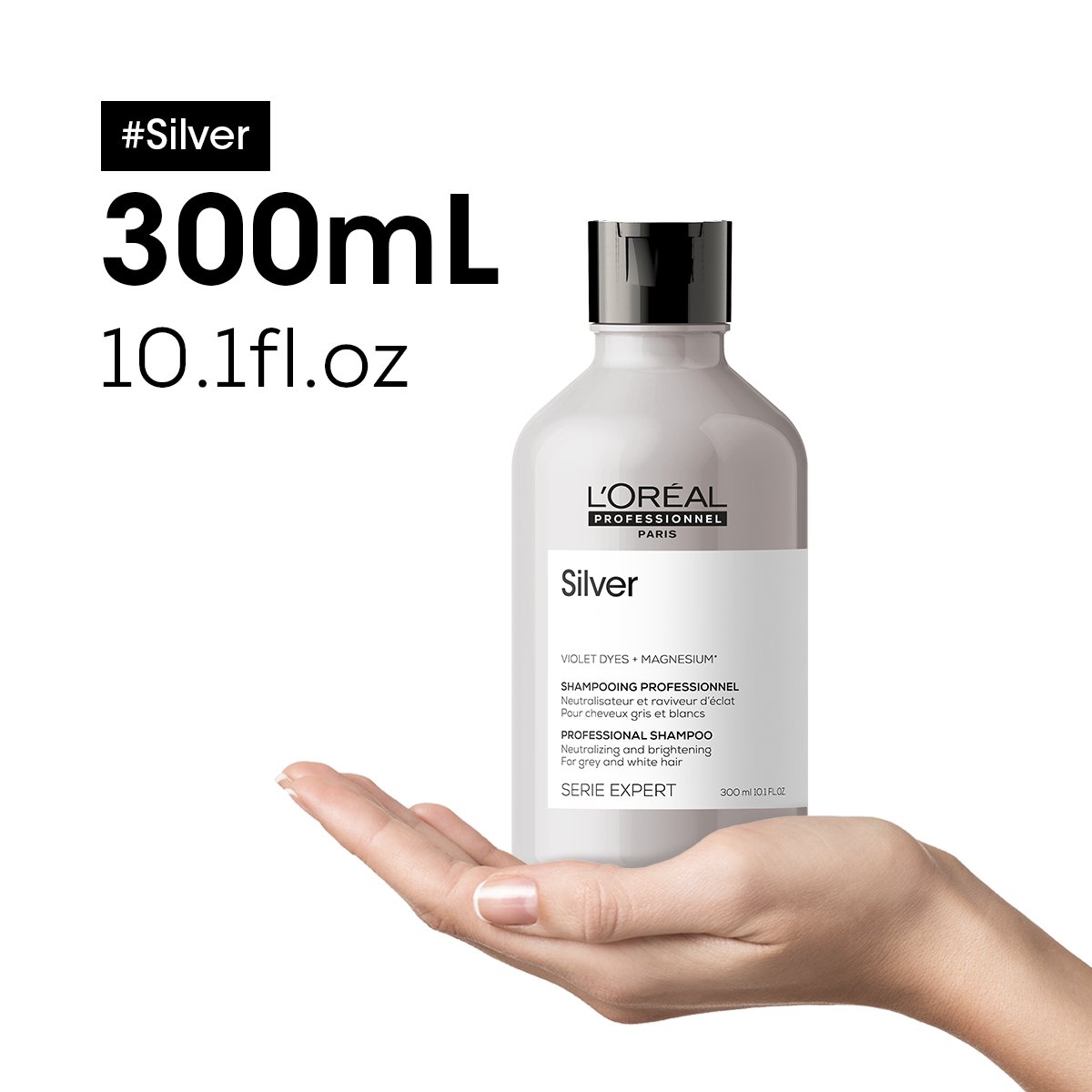 SHAMPOO PARA CABELLOS BLANCOS O GRISES SILVER 300ML - 7