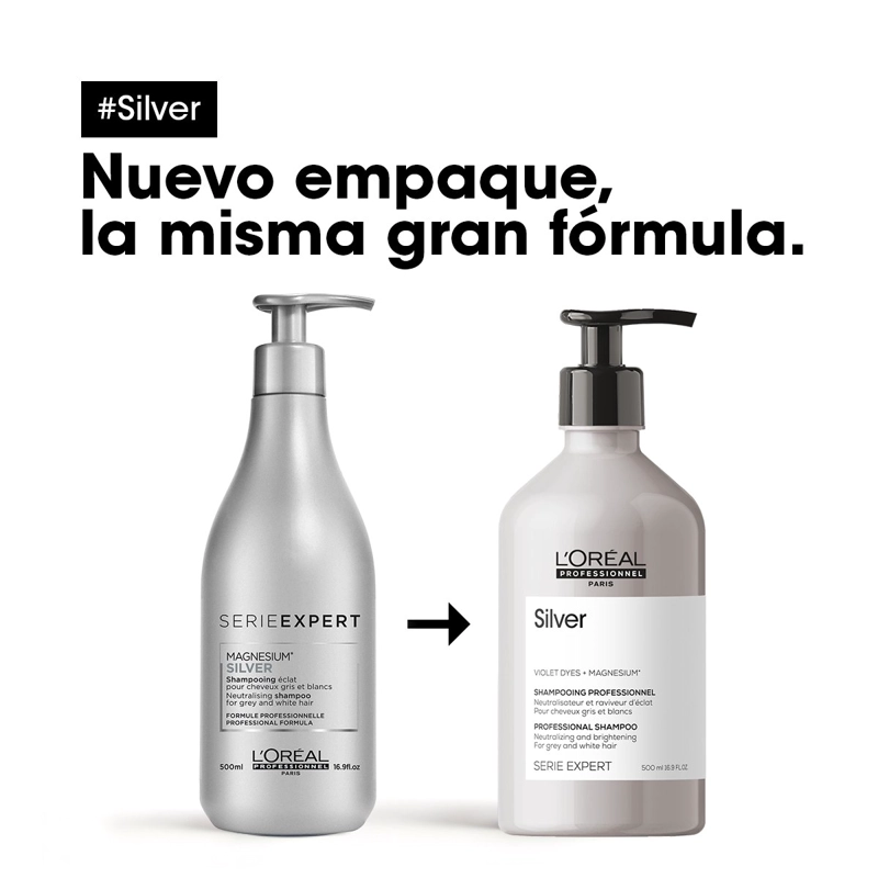 SHAMPOO PARA CABELLOS BLANCOS O GRISES SILVER 500ML - 3