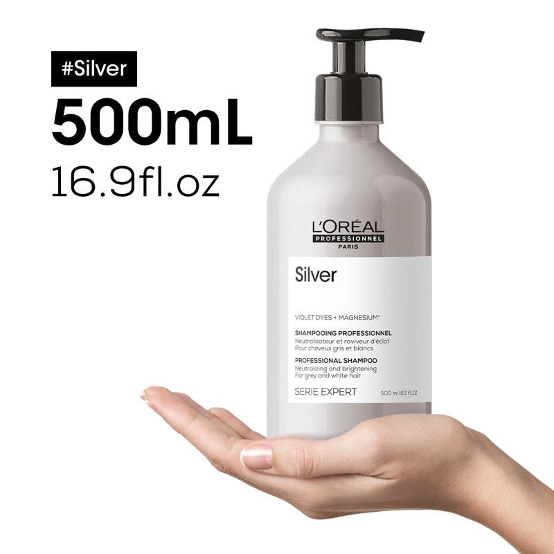 SHAMPOO PARA CABELLOS BLANCOS O GRISES SILVER 500ML - 6