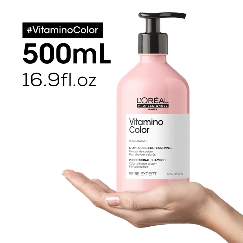 SHAMPOO LOREAL PROFESSIONNEL XL PROFESSIONNEL VITAMINO COLOR CABELLO CON COLOR 500 ML - 6