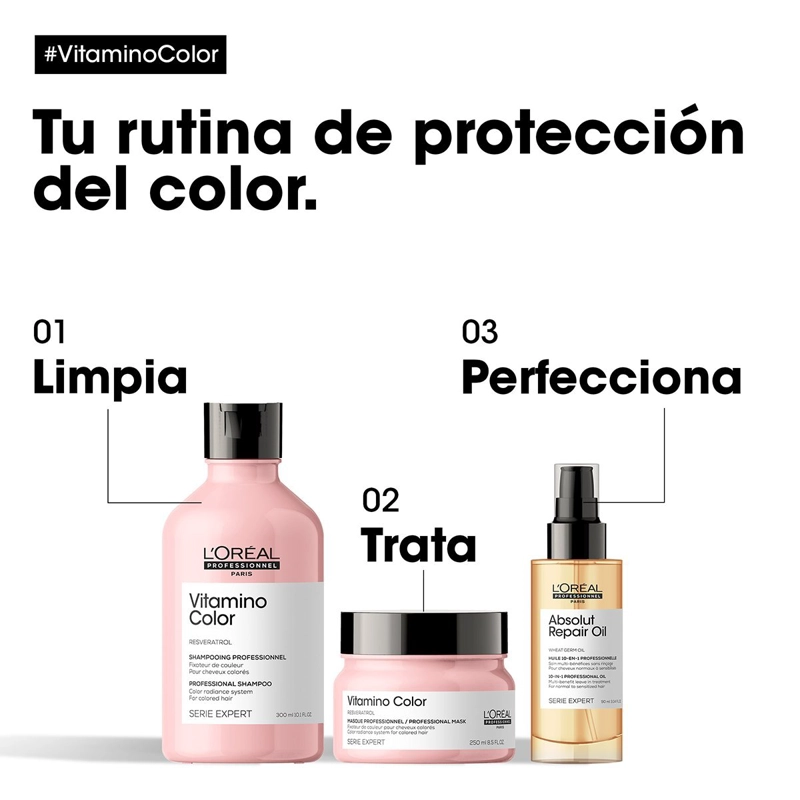 SHAMPOO LOREAL PROFESSIONNEL XL PROFESSIONNEL VITAMINO COLOR CABELLO CON COLOR 500 ML - 8