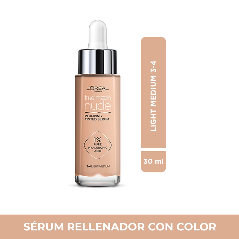 BASE LOREAL PARIS TRUE MATCH TINTED SERUM 3-4 LIGHT-MEDIUM 10ML - 1