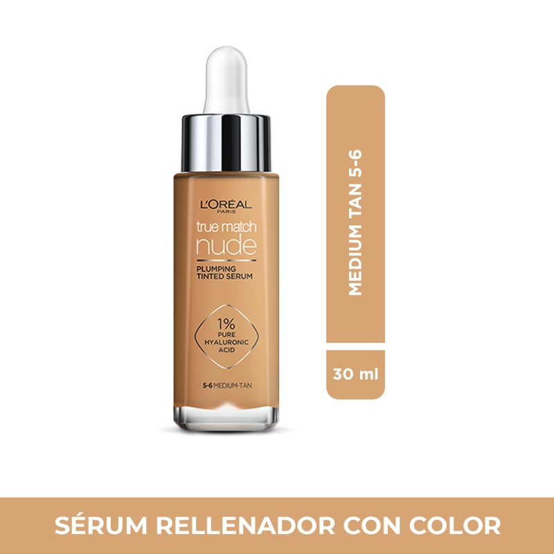 BASE LOREAL PARIS TRUE MATCH TINTED SERUM 5-6 MEDIUM TAN 30ML - 1