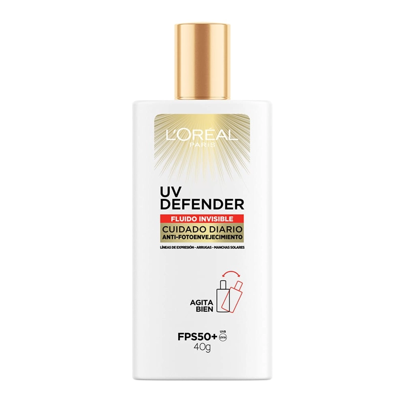 CREMA L'OREAL PARÍS UV DEFENDER FLUIDO SIN COLOR FPS50 40ML - 2
