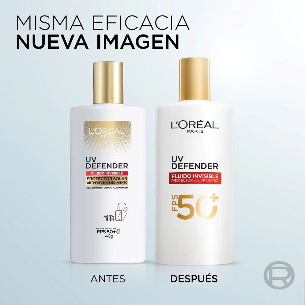 CREMA L'OREAL PARÍS UV DEFENDER FLUIDO SIN COLOR FPS50 40ML - 2