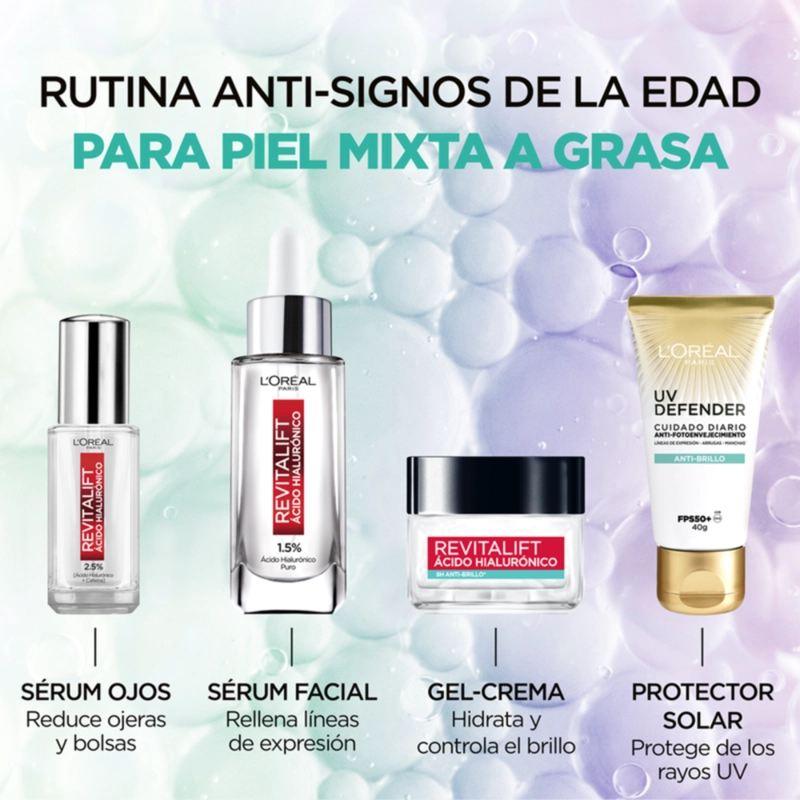 CREMA L'OREAL PARÍS UV DEFENDER FLUIDO SIN COLOR FPS50 40ML - 5