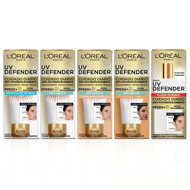 CREMA L'OREAL PARÍS UV DEFENDER FLUIDO SIN COLOR FPS50 40ML - 6