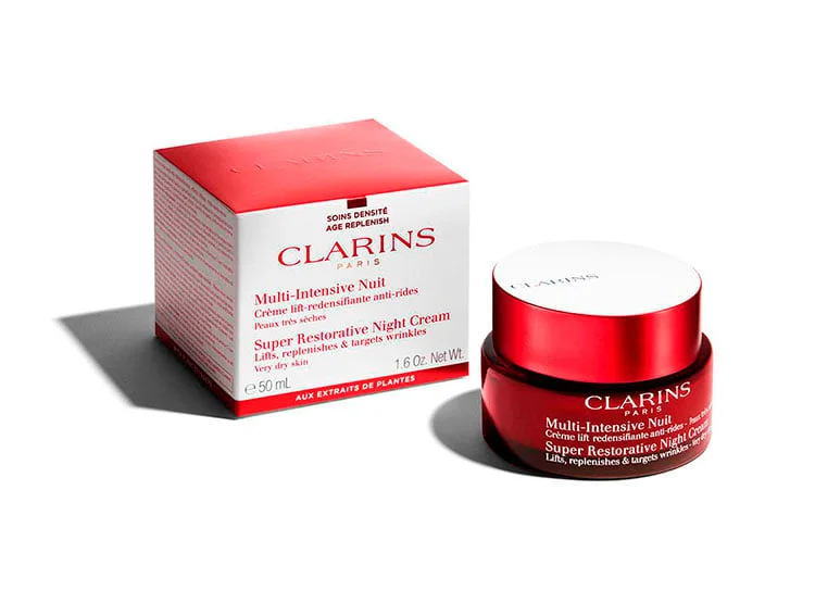 CREMA FACIAL CLARINS DE NOCHE SUPER RESTORATIVE PARA PIEL SECA 50 ML - 1