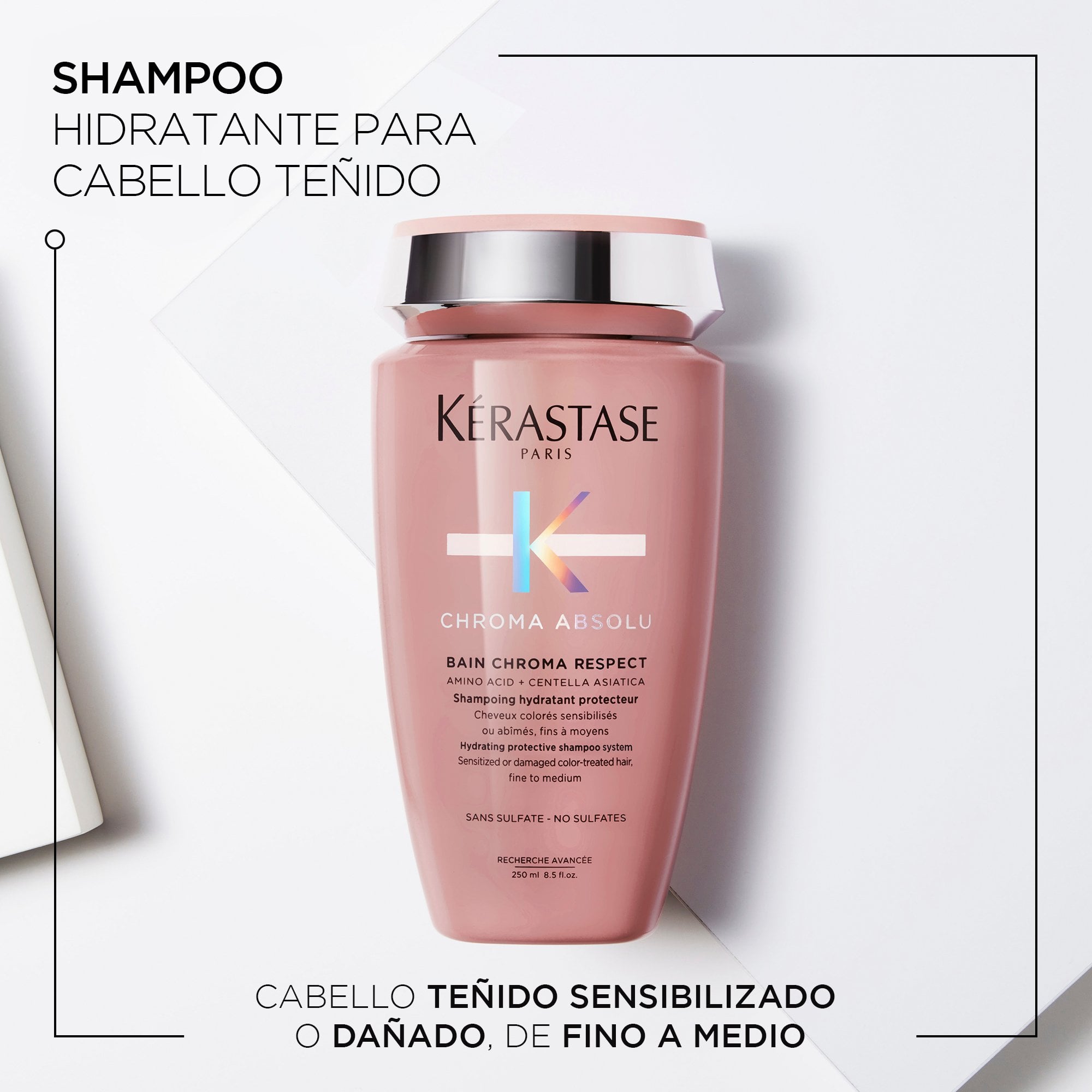 SHAMPOO PARA CABELLO CON COLOR BAIN RICHE CHROMA RESPECT CHROMA ABSOLU 250ML - 2