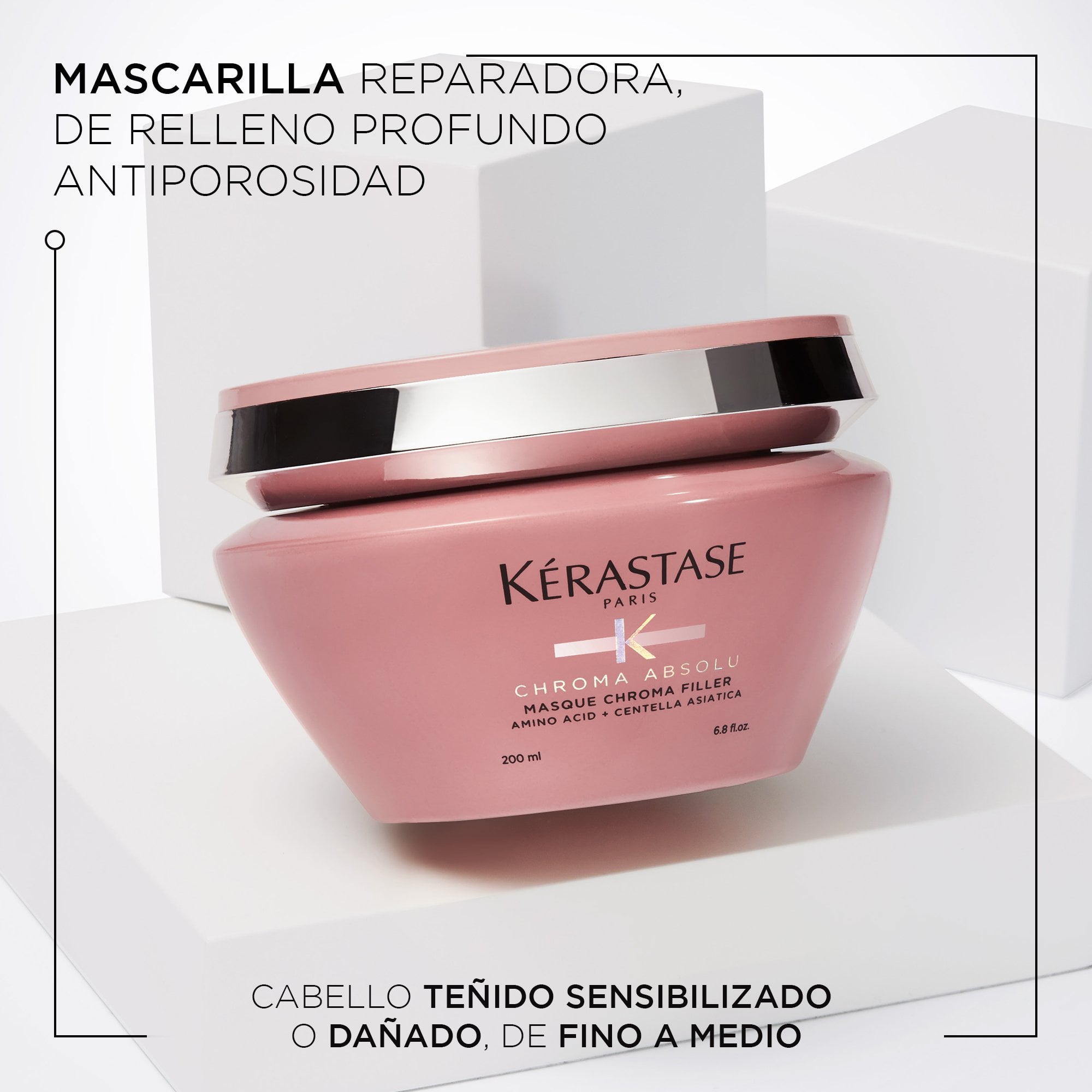 MASCARILLA PARA CABELLO CON COLOR MASQUE CHROMA FILLER CHROMA ABSOLU 200ML - 2