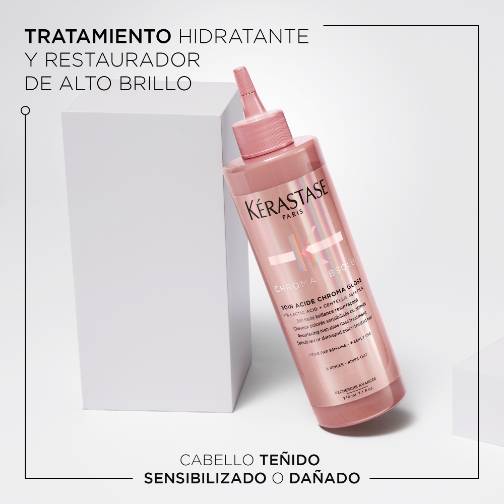 TRATAMIENTO PARA CABELLO CON COLOR SOIN ACIDE CHROMA GLOSS CHROMA ABSOLU 210ML - 3