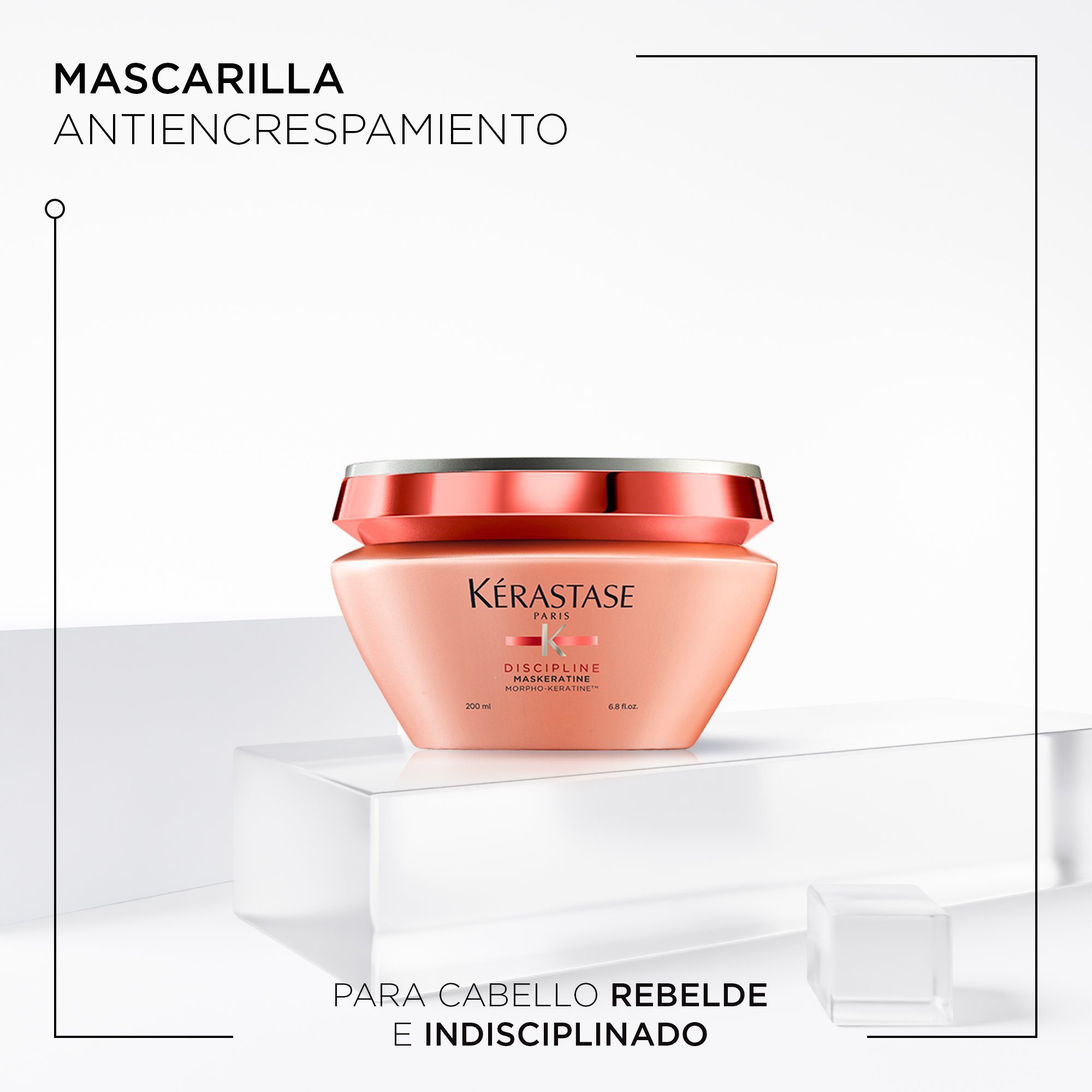 MASCARILLA PARA CABELLO CON FRIZZ MASKERATINE DISCIPLINE 200ML - 2