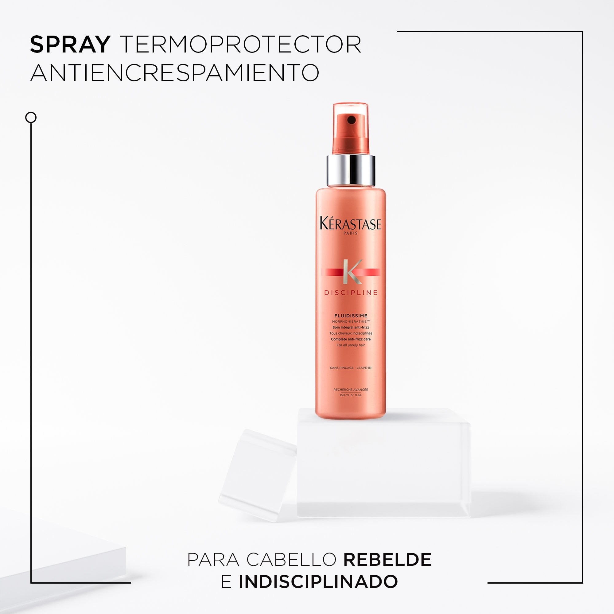 PROTECTOR TÉRMICO PARA CABELLO CON FRIZZ SPRAY FLUIDISSIME 150ML - 2
