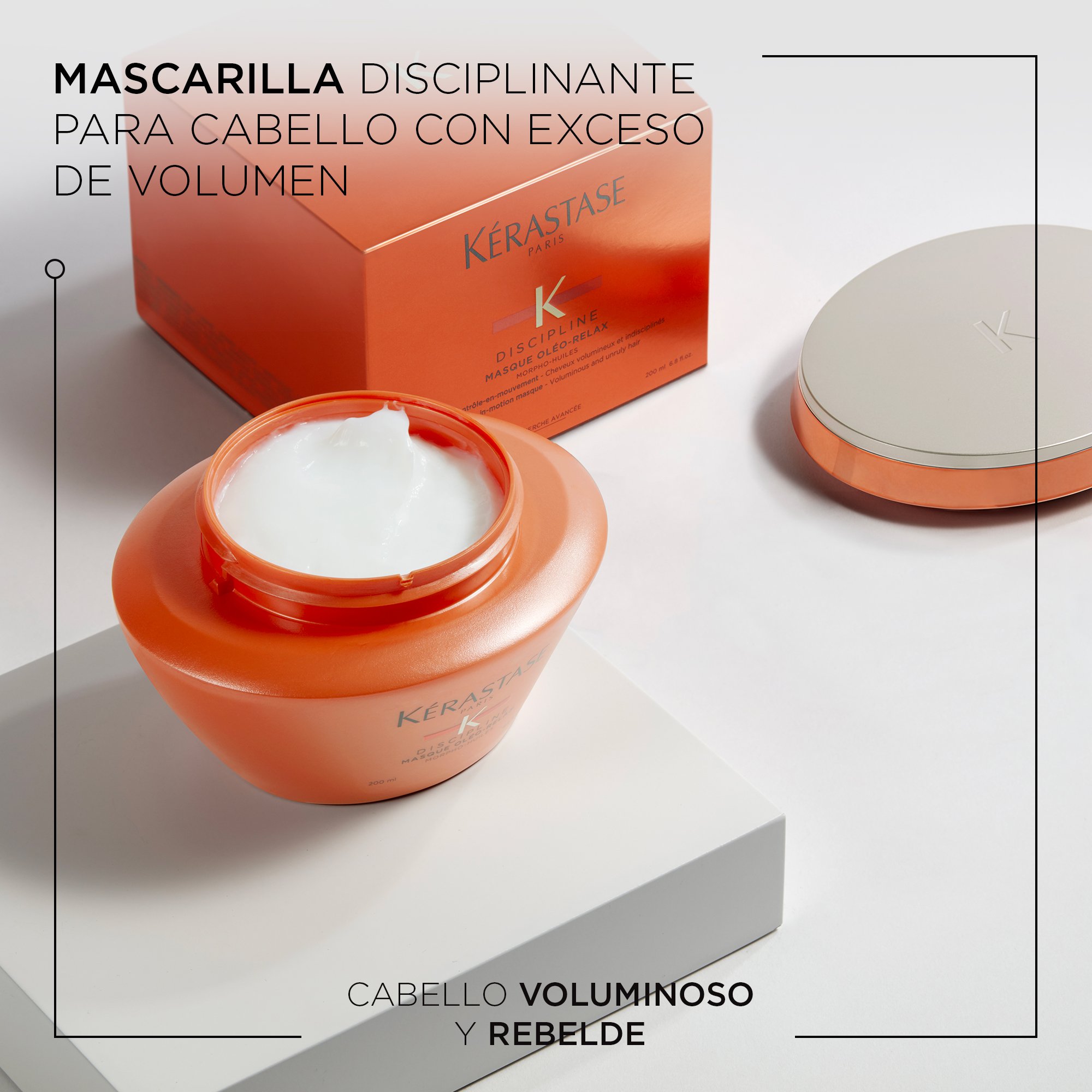 MASCARILLA NUTRITIVA PARA CABELLO CON FRIZZ MASQUE OLÉO-RELAX DISCIPLINE 200ML - 2
