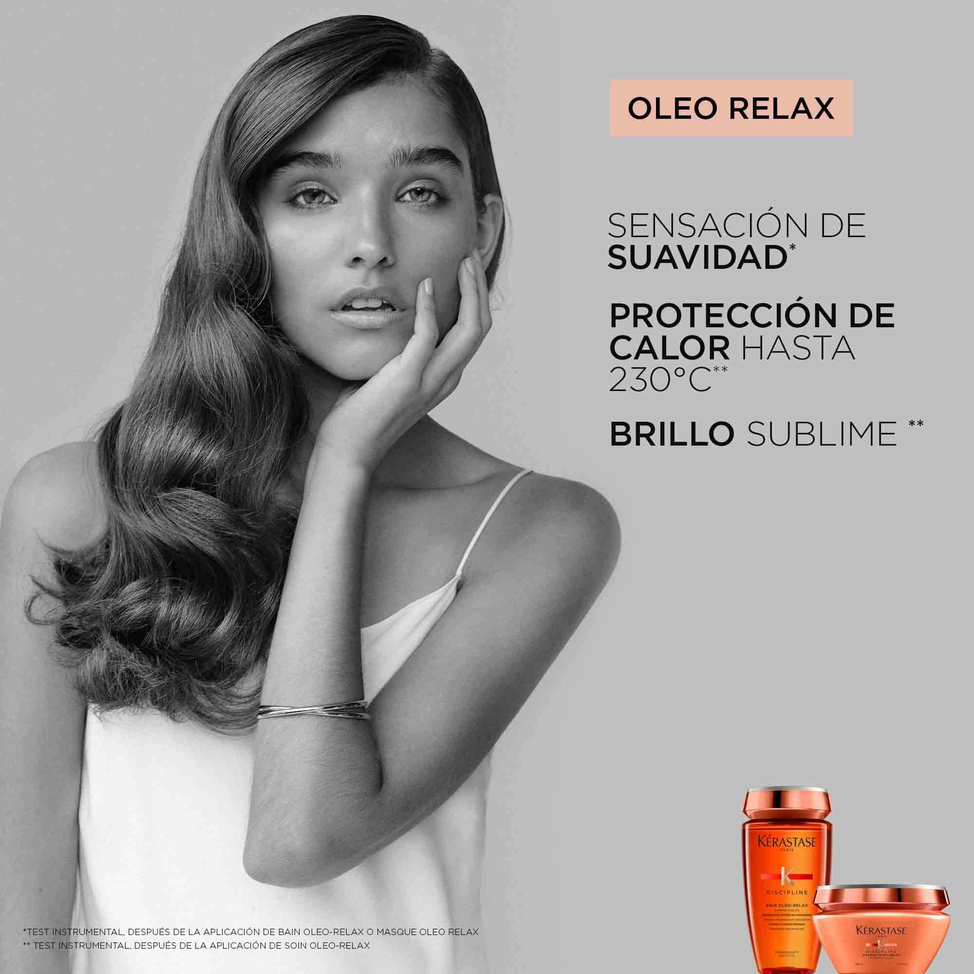 MASCARILLA NUTRITIVA PARA CABELLO CON FRIZZ MASQUE OLÉO-RELAX DISCIPLINE 200ML - 3
